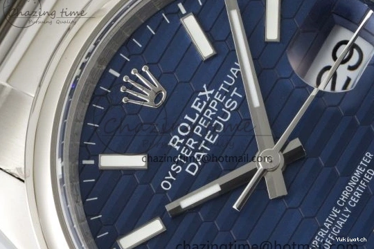 Steel Oyster DateJust 36 Textured Dial V2 on 904L JDF Blue VR3235 SS Bracelet 0228